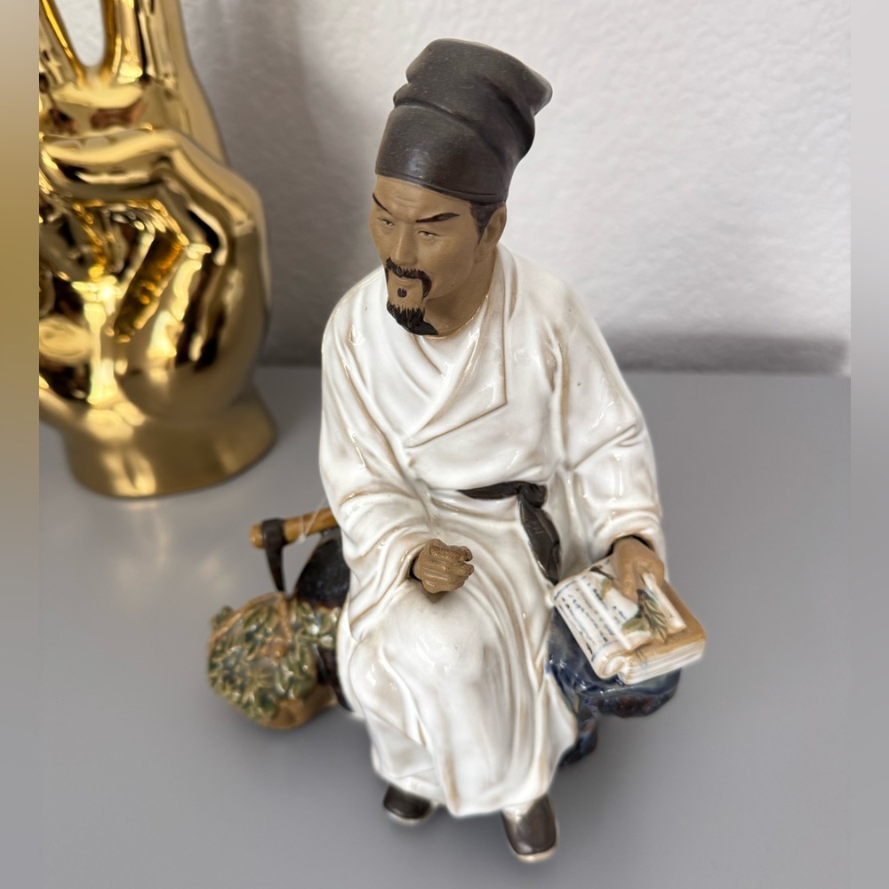 Chinese Mudmen “The Dr” Clay Ceramic Figurine. Authentic between 1970’s-80’s.